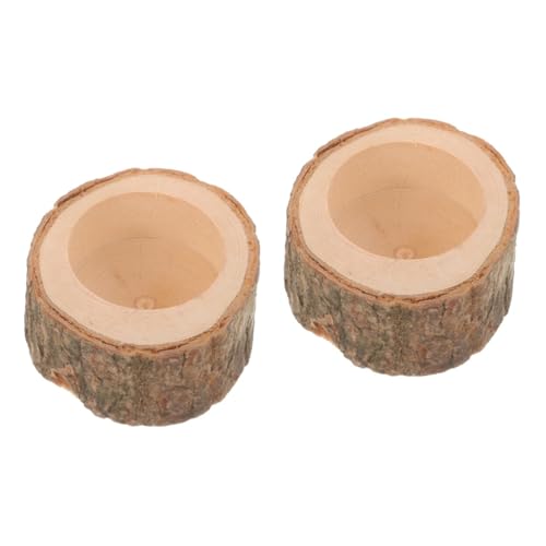 BELLIFFY 2st Futternapf Für Hamster Futternapf Aus Holz Chinchilla-schüssel Chinchilla-Accessoire Futternapf Für Den Haushalt Hamsterfutterstation Aus Holz Hamsternapf Aus Holz Hölzern von BELLIFFY