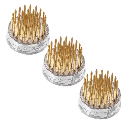 BELLIFFY 3 STÜCKE Teiliges Runde Blumenhalter Steckigel mit Stabilem Nadel Design für Sichere Fixierung von Blumen und Praktische Basis für Vielseitige Blumenarrangements und Dekorationen von BELLIFFY