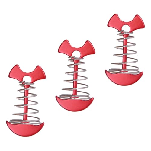BELLIFFY 3 Stück Fischgrät Zeltheringe aus Korrosionsbeständigem Material mit Federhaken Robuste Zeltnägel für Outdoor Camping Windfeste Bodenanker für Zelte und Planen Leicht und von BELLIFFY