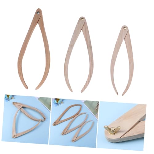 BELLIFFY 3 Stück Holz Präzisions Keramikwerkzeug mit Verstellbarer Flügelmutter Praktisches Töpferwerkzeug für Exaktes Abmessen und Schnelles Fixieren bei Modellierung von BELLIFFY