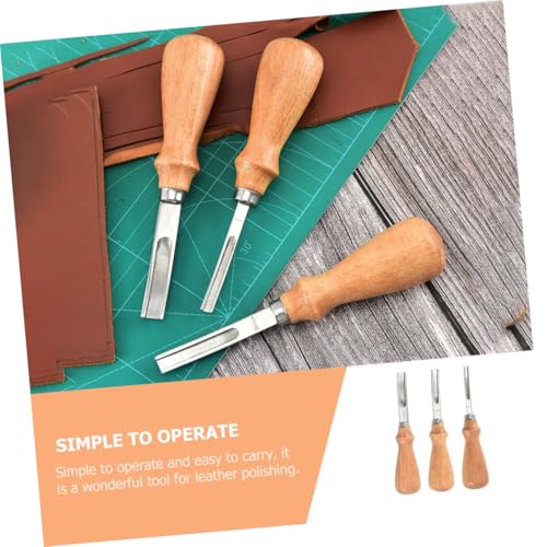 BELLIFFY 3 Stück Teiliges Lederschärf Polierwerkzeug mit Ergonomischem Holzgriff Langlebig und Praktisch für Verschiedene Lederstärken für Lederverarbeitung Bearbeitung Einfach zu Bedienen BELLIFFY 3 Stück Teiliges Lederschärf Polierwerkzeug mit Ergonomischem Holzgriff Langlebig und Praktisch für Verschiedene Lederstärken für Lederverarbeitung Bearbeitung Einfach zu Bedienen von BELLIFFY