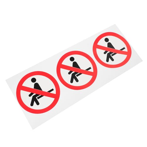 BELLIFFY 3 Stück Teiliges Selbstklebende Warnaufkleber Wetterfeste Sicherheitszeichen Nicht An Dieser Stelle Sitzen Abnehmbare Gefahrenhinweise für Werkstatt Lager und Baustelle von BELLIFFY