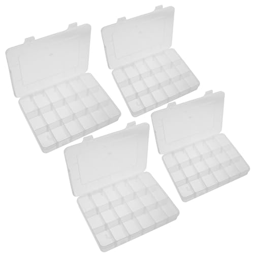 BELLIFFY 4 Stück Durchsichtige Aufbewahrungsbox mit Fächern und Verstellbaren Trennern Vielseitiger Kleinteile Organizer für Schrauben Perlen Schmuck und Bastelbedarf Kompakt und Tragbar BELLIFFY 4 Stück Durchsichtige Aufbewahrungsbox mit Fächern und Verstellbaren Trennern Vielseitiger Kleinteile Organizer für Schrauben Perlen Schmuck und Bastelbedarf Kompakt und Tragbar von BELLIFFY