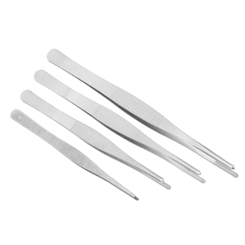 BELLIFFY 4 Stück Edelstahl Pinzetten Set mit Rutschfestem Griff Rostfreie Gerade Rundkopf Pinzette Verdickte Gezahnte Spitzen für Garten Aquarium Pflanzenpflege Vielseitig und Langlebig BELLIFFY 4 Stück Edelstahl Pinzetten Set mit Rutschfestem Griff Rostfreie Gerade Rundkopf Pinzette Verdickte Gezahnte Spitzen für Garten Aquarium Pflanzenpflege Vielseitig und Langlebig von BELLIFFY