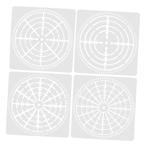 BELLIFFY 4 Stück Teiliges Mandala Dot Schablonen Mittlere Wiederverwendbare Portable Wandmalerei Schablonen für DIY Bastelprojekte Einfache Anwendung Geruchsfrei und Langlebig von BELLIFFY