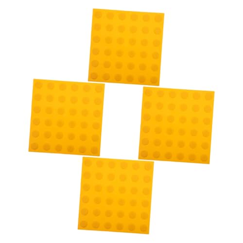 BELLIFFY 4 Stück Teiliges Pvc-gummi-blindweg Taktilen Punktplatten Wetterfeste Straßenfliesen für Sichere Orientierung Sehbehinderter Personen Hohe Sichtbarkeit und Langlebige von BELLIFFY