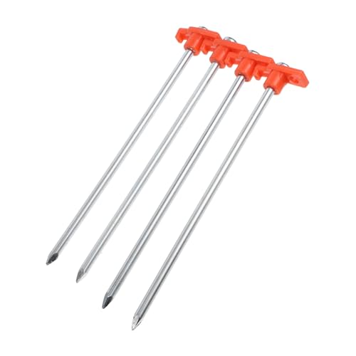 BELLIFFY 4 Stück Teiliges Schwere Metall Zelt heringe Orange Robuste Bodenanker für Camping Outdoor Strand Pavillons Zelte Einsetzbar Rostfrei Langlebig und Stabil BELLIFFY 4 Stück Teiliges Schwere Metall Zelt heringe Orange Robuste Bodenanker für Camping Outdoor Strand Pavillons Zelte Einsetzbar Rostfrei Langlebig und Stabil von BELLIFFY