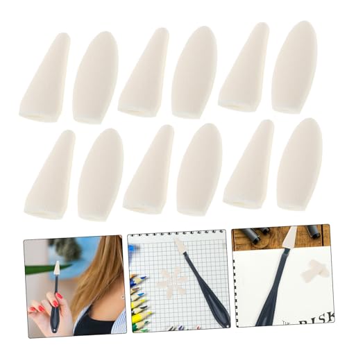 BELLIFFY 40 Stück Teiliges Sketching Schwammköpfe Austauschbar Langlebiges Schwamm Material für Künstler und Kunststudenten Vielseitig Einsetzbar zum Skizzieren Verblenden und Korrigieren von BELLIFFY