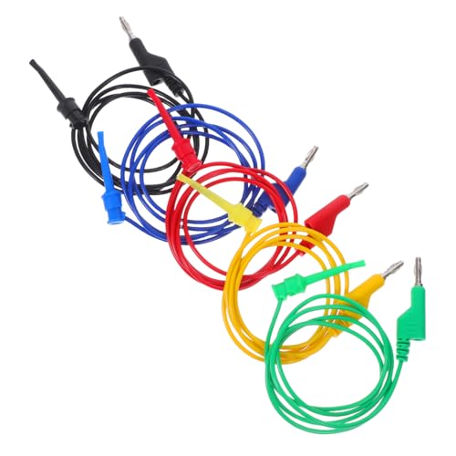 BELLIFFY 5 Stück Testlinie Kabel Für Bananenstecker Sonden-messleitungen Flexible Testkabel Elektrische Prüfkabel Führt Prüfleitungskabel Testkabelführung Testdrähte Testleitungskabel Pvc von BELLIFFY