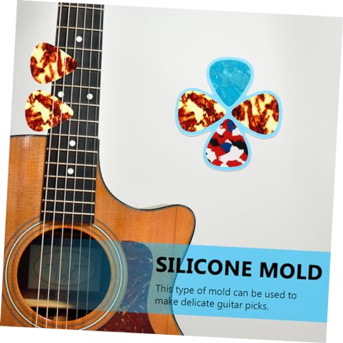 BELLIFFY 6 Stück Teiliges Flexibles Silikon Gitarren Plektrum Gießform Glatte Oberfläche Einfach zu Entformen DIY Bastelset für Plektren Geeignet für Anfänger und Manuelle Kunsthandwerke von BELLIFFY