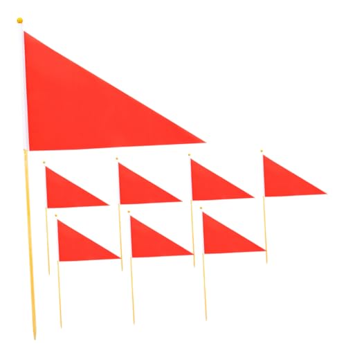 BELLIFFY 8 Stück 7 teilig Dreieckige Gartenflaggen Rot mit Bambusstab Robust für Baustelle Grünflächen Kennzeichnung Bewässerung Nutzbar zur Vermessung und Projektmarkierung BELLIFFY 8 Stück 7 teilig Dreieckige Gartenflaggen Rot mit Bambusstab Robust für Baustelle Grünflächen Kennzeichnung Bewässerung Nutzbar zur Vermessung und Projektmarkierung von BELLIFFY