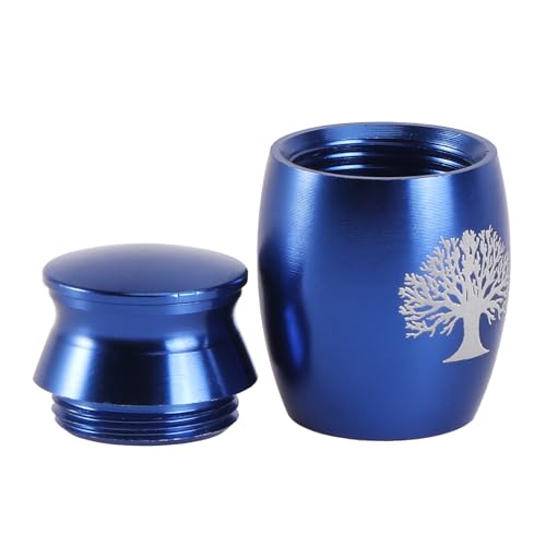 BELLIFFY Edelstahl Haustierurne Lebensbaum Design Kleine Tierurne Aschebehälter für Hunde Katzen Gedenkgeschenk Erinnerungsschmuck Tragbar Kompakt für Zuhause und Unterwegs von BELLIFFY