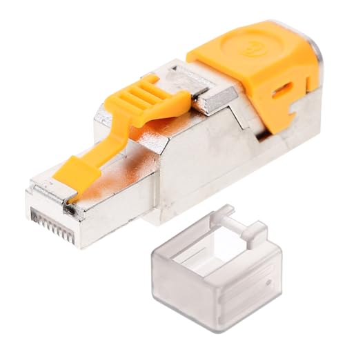 BELLIFFY Ethernet Stecker Pass Through Cat Kabel Crimp Jack Werkzeugloser Geschirmter Stecker für Lan Verbindung Kompatibel mit Desktop Pc Laptop Router und Smart Tv BELLIFFY Ethernet Stecker Pass Through Cat Kabel Crimp Jack Werkzeugloser Geschirmter Stecker für Lan Verbindung Kompatibel mit Desktop Pc Laptop Router und Smart Tv von BELLIFFY