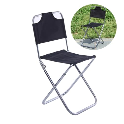 BELLIFFY Faltbarer Angelstuhl mit Rückenlehne Mittlere Tragbarer Aluminiumlegierung Campingstuhl Leichter Klapphocker für Outdoor Aktivitäten Wie Wandern und Angeln Robust und Flexibel in von BELLIFFY