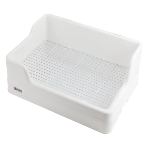 BELLIFFY Große Kaninchentoilette mit Abnehmbarem Trenngitter rutschfeste Kleintier streuwanne Hygienische Hamster Meerschweinchen Toilette Einfach zu Reinigen Geeignet als Trainer wc für von BELLIFFY