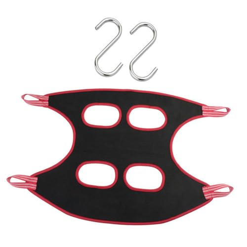 BELLIFFY Hängematte für Katzen und Kleine Hunde Atmungsaktive Erhöhte Haustierliege zum Aufhängen Stabil und Bequem Schwarz rot für Nagelpflege und Entspannte Ruhe von BELLIFFY