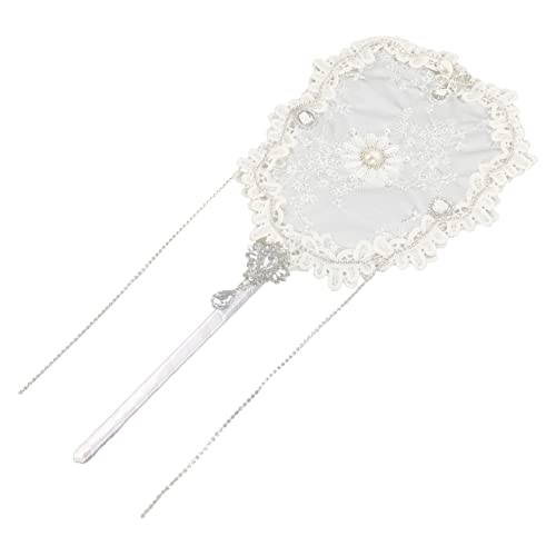 BELLIFFY Handgefertigter Hochzeitsfächer mit Blumen und Perlendesign Eleganter Quaste für Braut Accessoires Fotografie und Sommerfeste BELLIFFY Handgefertigter Hochzeitsfächer mit Blumen und Perlendesign Eleganter Quaste für Braut Accessoires Fotografie und Sommerfeste von BELLIFFY