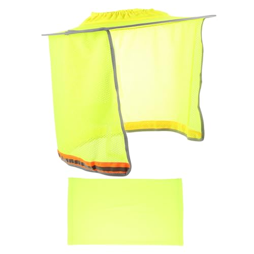 BELLIFFY Hard Hat Sun Shade mit Nackenschutz Atmungsaktives Mesh Visier Breiter Krempenschutz für Bauhelm Uv Schutz Sonnenschutz für Outdoor Baustellen und Montage von BELLIFFY