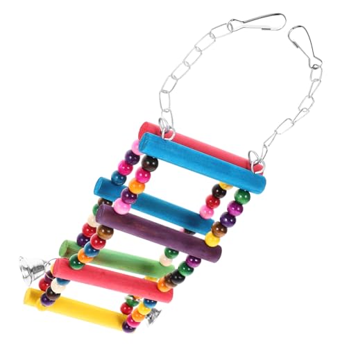 BELLIFFY Holz Papagei Schaukel Verschleißfestes Hängendes Vogelkäfig Kletterspielzeug Runde Hängeschaukel für Wellensittiche und Kleine Papageien Kauspielzeug und Sitzstange für Vogelspaß BELLIFFY Holz Papagei Schaukel Verschleißfestes Hängendes Vogelkäfig Kletterspielzeug Runde Hängeschaukel für Wellensittiche und Kleine Papageien Kauspielzeug und Sitzstange für Vogelspaß von BELLIFFY