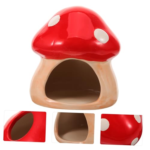 BELLIFFY Keramik Hamsterversteck Pilzform Helles Kühlnest Kleintierhaus für Hamster Meerschweinchen Degu Dachs Ganzjährig Schlaf Rückzugsort BELLIFFY Keramik Hamsterversteck Pilzform Helles Kühlnest Kleintierhaus für Hamster Meerschweinchen Degu Dachs Ganzjährig Schlaf Rückzugsort von BELLIFFY