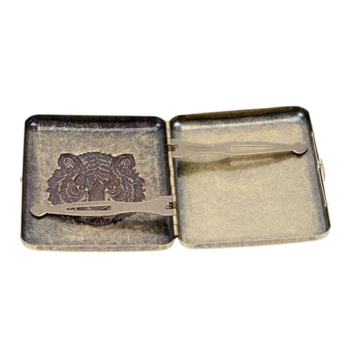 BELLIFFY Metal Zigarettenetui mit Klappdeckel Vintage Relief Design Robuster Metall schutz für Zigaretten Stoßfest und Feuchtigkeitsresistent Handliche Zigarettenbox für Damen und Herren BELLIFFY Metal Zigarettenetui mit Klappdeckel Vintage Relief Design Robuster Metall schutz für Zigaretten Stoßfest und Feuchtigkeitsresistent Handliche Zigarettenbox für Damen und Herren von BELLIFFY