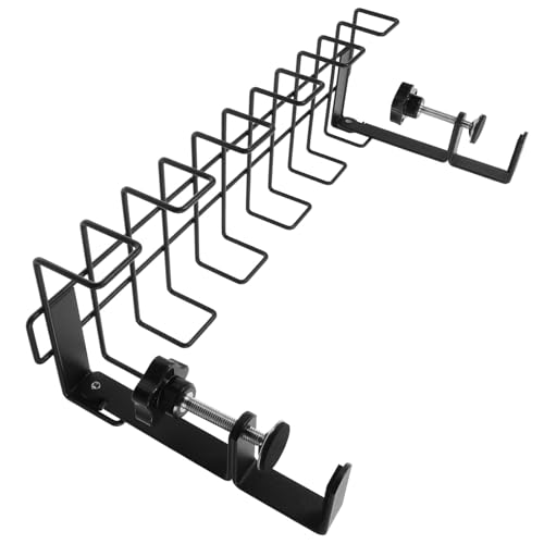 BELLIFFY Kabelmanagement Rack Für Schreibtisch Verstellbarer Kabelorganizer Unter Dem Tisch Praktischer Kabelhalter Für Büro Und Zuhause Platzsparend Und Installieren von BELLIFFY