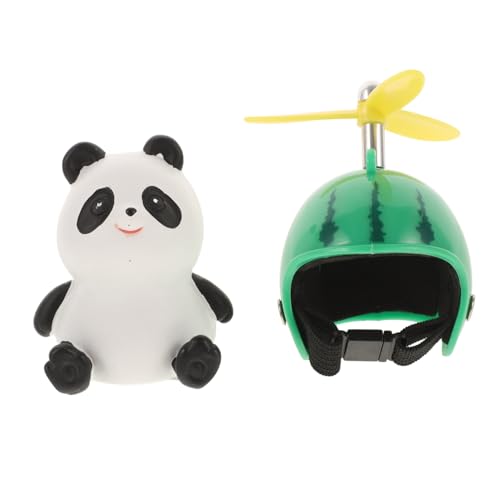 BELLIFFY Panda Fahrrad Lenker Dekoration Robust Farbecht Langlebig Inklusive Montagezubehör Vielseitig Scooter Motorrad Auto Geeignet Niedliche Tierfigur von BELLIFFY