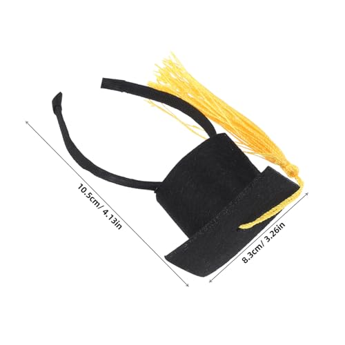 BELLIFFY Pet Doktorhut Abschlusskappe für Hunde und Katzen Elastisches Weiches Material mit Quaste Lustiges Haustier kostüm für Halloween Partys Verstellbares Haaraccessoire von BELLIFFY