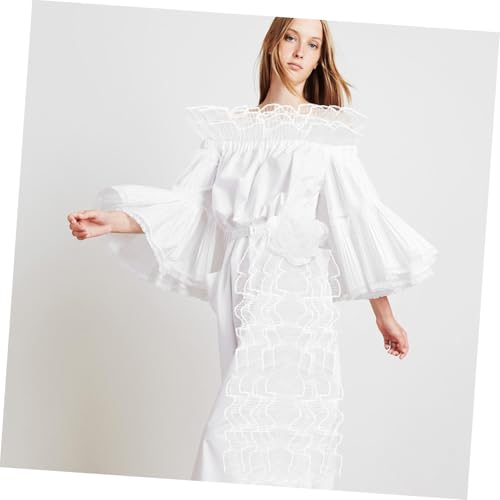 BELLIFFY Rüschenband Weiß Yards Polyester Wellenkante Eleganter Rüschensaum Atmungsaktiv Komfortabel Für Kleidungsdekoration DIY Nähen Festliche Accessoires BELLIFFY Rüschenband Weiß Yards Polyester Wellenkante Eleganter Rüschensaum Atmungsaktiv Komfortabel Für Kleidungsdekoration DIY Nähen Festliche Accessoires von BELLIFFY