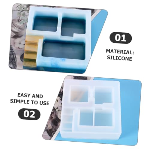 BELLIFFY Silikon Pflanzgefäß Form für Sukkulenten DIY Blumentopf Gießform Quadratisch Widerstandsfähig Glatt Leicht zu Entformen Kreative Bastelidee für Anfänger und Profis von BELLIFFY