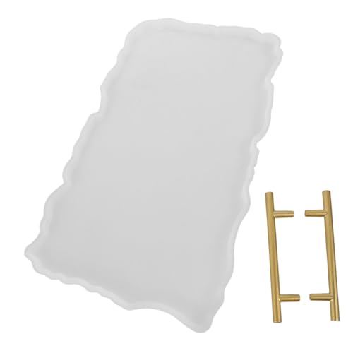BELLIFFY Silikonform für Tray mit Funktionalen Metallgriffen Robuste Diy Gießform für Epoxidharz Detailreiche Oberfläche Langlebig und Leicht Entformbar für Serviertabletts und von BELLIFFY