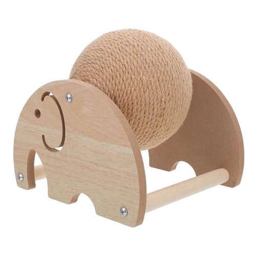 BELLIFFY Sisal Katzenspielzeug Kratzball mit Stabilem Sockel Drehbarer Kratzball zur Gesunder Kratz und Klettergewohnheiten Interaktives für Kätzchen und Kleine Haustiere von BELLIFFY