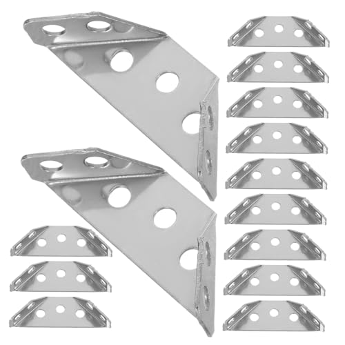 BELLIFFY Triple-hedged Eck-code-klammer Dreieckige Eckverstrebungen Rahmenhalterung Eckwinkel Für Schränke Mehrzweck-dreieckshalterung Halterung Aus Metall Rostfreier Stahl Silber von BELLIFFY