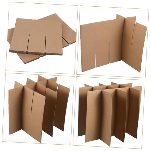 BELLIFFY Umzugskarton Trennwände aus Stabilem Wellpappkarton Teiligem Glas Geschirr teilerset Stoßdämpfend Flexibel Anpassbar Einfache Montage für Sicheren Versand und Umzug von BELLIFFY