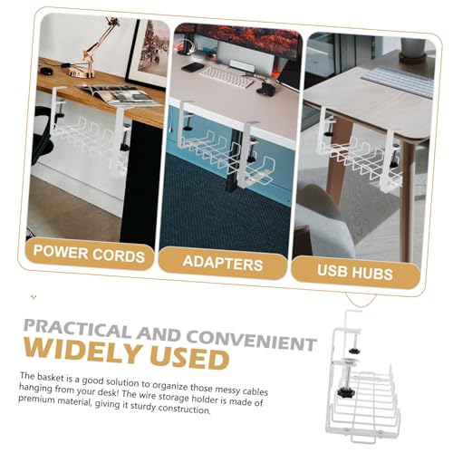 BELLIFFY Unter schreibtisch Kabelmanagementkorb Weiß aus Robustem Carbonstahl Platzsparend und Stabil Praktischer Kabelorganizer für Büro und Haushalt Einfache Montage unter Tisch mit BELLIFFY Unter schreibtisch Kabelmanagementkorb Weiß aus Robustem Carbonstahl Platzsparend und Stabil Praktischer Kabelorganizer für Büro und Haushalt Einfache Montage unter Tisch mit von BELLIFFY