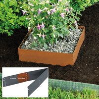 Bellissa Rasenkante Square Corten 30x30cm H13cm Beetumrandung Beeteinfassung Bellissa Rasenkante Square Corten 30x30cm H13cm Beetumrandung Beeteinfassung von BELLISSA