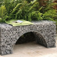 Bogengabione arco 120x40x50 cm Bank Garten Draht Feuerverzinkt Gabione - Bellissa von BELLISSA