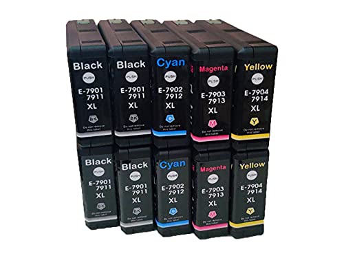 10 Druckerpatronen kompatibel für Epson WF-5620DWF 5110DW 5690DWF 5190DW 4630DWF 4640DTWF BL-T7901 BL-T7902 BL-T7903 BL-T7904 mit Chip 10 Druckerpatronen kompatibel für Epson WF-5620DWF 5110DW 5690DWF 5190DW 4630DWF 4640DTWF BL-T7901 BL-T7902 BL-T7903 BL-T7904 mit Chip von BELLIVESTORE