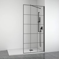 BELLOBATH – Duschwand mit feststehender Frontscheibe – Industrial – Mattschwarze Profile – Gelenkarm – Breite anpassbar 88–90 cm – Höhe 195 cm BELLOBATH – Duschwand mit feststehender Frontscheibe – Industrial – Mattschwarze Profile – Gelenkarm – Breite anpassbar 88–90 cm – Höhe 195 cm von BELLOBATH