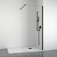 BELLOBATH – Duschwand mit feststehender Frontscheibe – Transparent – Mattschwarze Profile – Breite anpassbar 118–120 cm – Höhe 195 cm BELLOBATH – Duschwand mit feststehender Frontscheibe – Transparent – Mattschwarze Profile – Breite anpassbar 118–120 cm – Höhe 195 cm von BELLOBATH