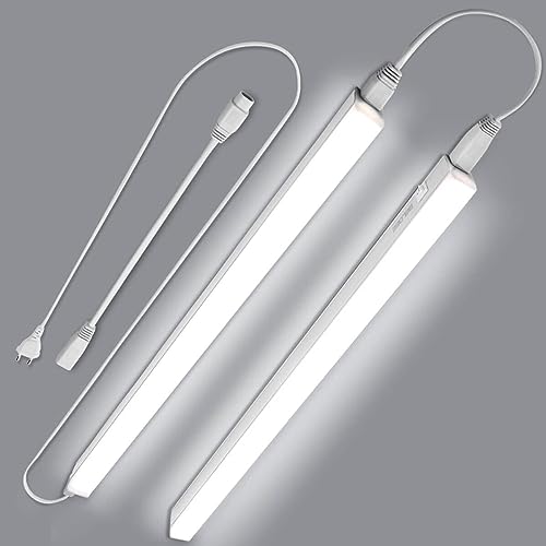 4W Unterbauleuchte Küche LED Unterbau 220v, 2er 30CM 440LM LED Lichtleiste Küche unterbau Schrankbeleuchtung, 4000K Ultraleicht LED Röhre küchenlicht für kleiderschrank, Korridor, Garage, Werkstatt von BELOEE