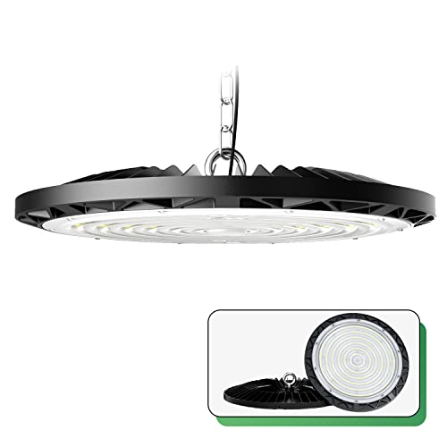 BELOEE Hallenbeleuchtung LED High-Bay Spotlight 100W 10000LM UFO Lampe Deckenleuchte IP65 Aluminiumgehäuse Hallenstrahler Werkstattlampe 6000K Garagenlampe von BELOEE