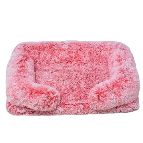 BELOWSYALER Haustierbett mit abnehmbarem Kissen, weich und pelzig, rutschfest, Hundekorb, Sofa, abnehmbares Nest, Winterbett von BELOWSYALER