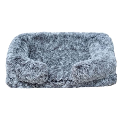 BELOWSYALER Haustierbett mit abnehmbarem Kissen, weich und pelzig, rutschfest, Hundekorb, Sofa, abnehmbares Nest, Winterbett von BELOWSYALER