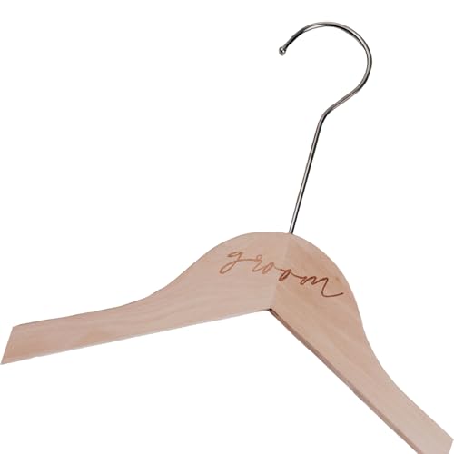 BELOWSYALER Kleiderbügel für Hochzeit, Bräutigam, Massivholz, für Brautparty, Zuhause, Junggesellinnenabschied, Dekoration BELOWSYALER Kleiderbügel für Hochzeit, Bräutigam, Massivholz, für Brautparty, Zuhause, Junggesellinnenabschied, Dekoration von BELOWSYALER