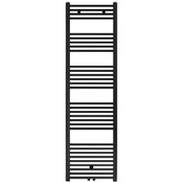 Badheizkörper - Mittelanschluss Schwarz matt gebürstet - 1800 x 400 (HxB) - 699W - Schwarz von BELRAD