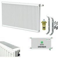 Belrad - Universalheizkörper Kompakt Ventilheizkörper 6 Anschlüsse T22 400x1200-1494W von BELRAD