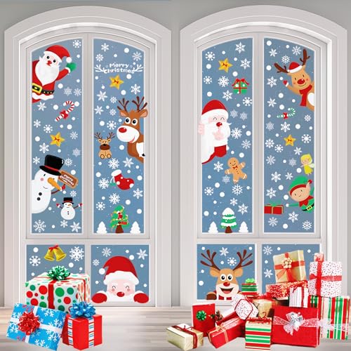 BELSVOR 248 Fensterbilder Weihnachten - 9 Bögen Wiederverwendbare PVC Elektrostatische Deko für Glas/Vitrinen BELSVOR 248 Fensterbilder Weihnachten - 9 Bögen Wiederverwendbare PVC Elektrostatische Deko für Glas/Vitrinen von BELSVOR