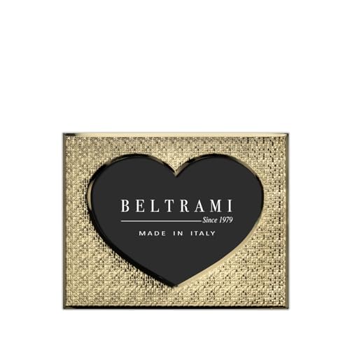 Belcom 1 GOLDENER MOSAIK-HERZ-FOTORAHMEN CM10X15, Holz Miro‘ Silbermetall Glas Karton, oder von BELTRAMI