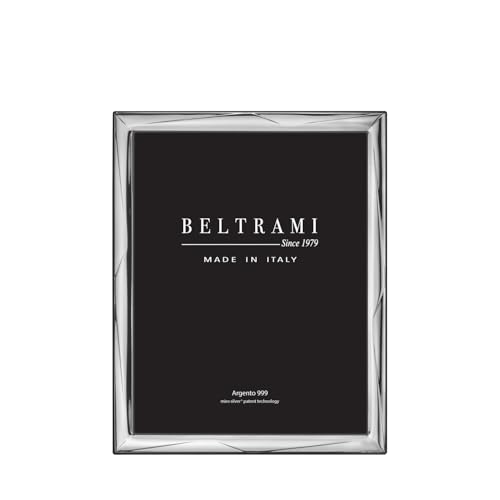 Belcom 1 SEHR SCHMALER FOTORAHMEN MODENA CM10X15, Holz Miro‘ Silbermetall Glas Karton, silberfarben von Belcom